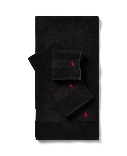 Polo Ralph Lauren Polo Player Cotton Bath Towel, 58" x 30" - Polo Black
