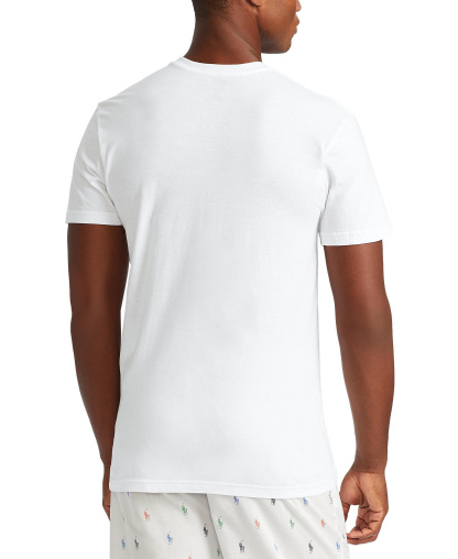 Polo Ralph Lauren Men's 3-Pack V-Neck Classic Undershirts - White / Surf Blue / Cruise Navy
