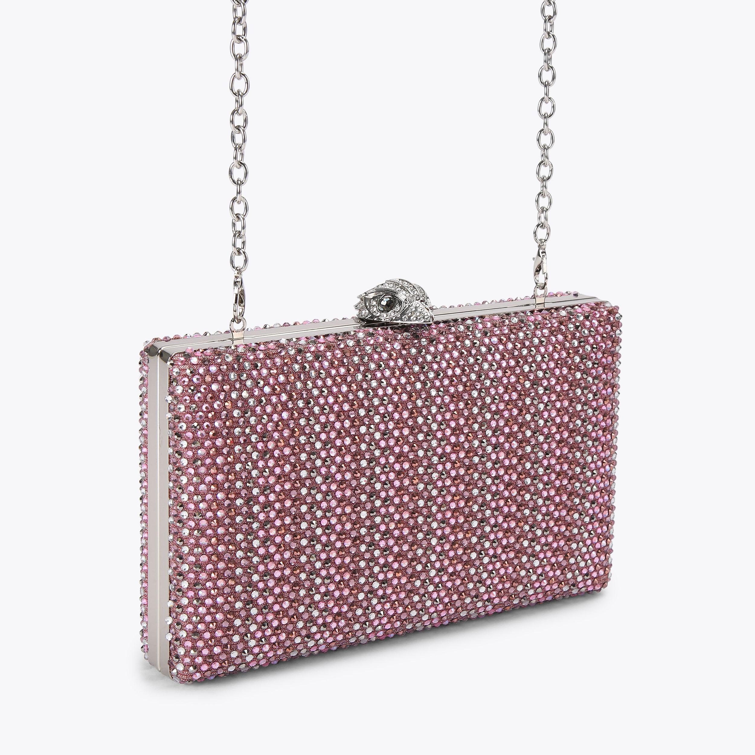 Kurt Geiger London Crystal Kensington Clutch Bag - Pink - view 3