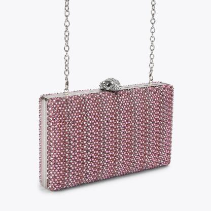 Kurt Geiger London Crystal Kensington Clutch Bag - Pink - view 3