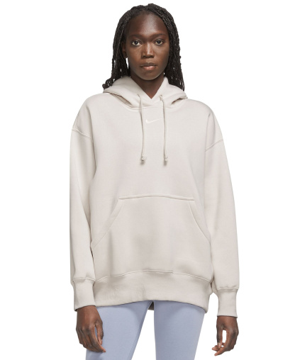 Nike Women's Sportswear Phoenix Fleece Oversized Pullover Hoodie - Orewood Brown/sail
