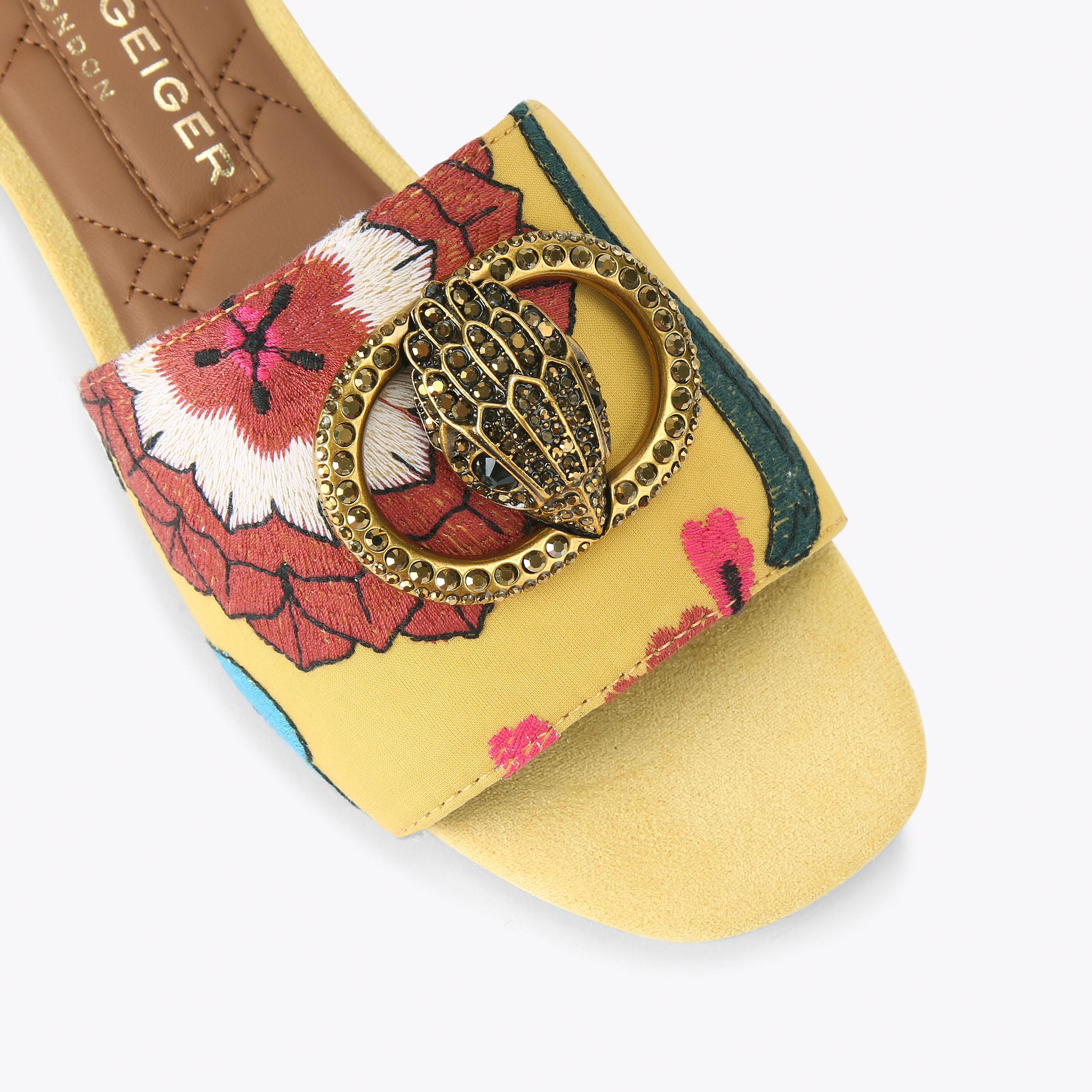 Kurt Geiger London Chelsea Flat Sandal - Yellow - view 5