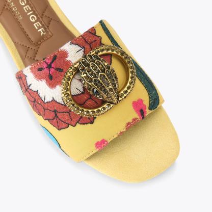 Kurt Geiger London Chelsea Flat Sandal - Yellow - view 5