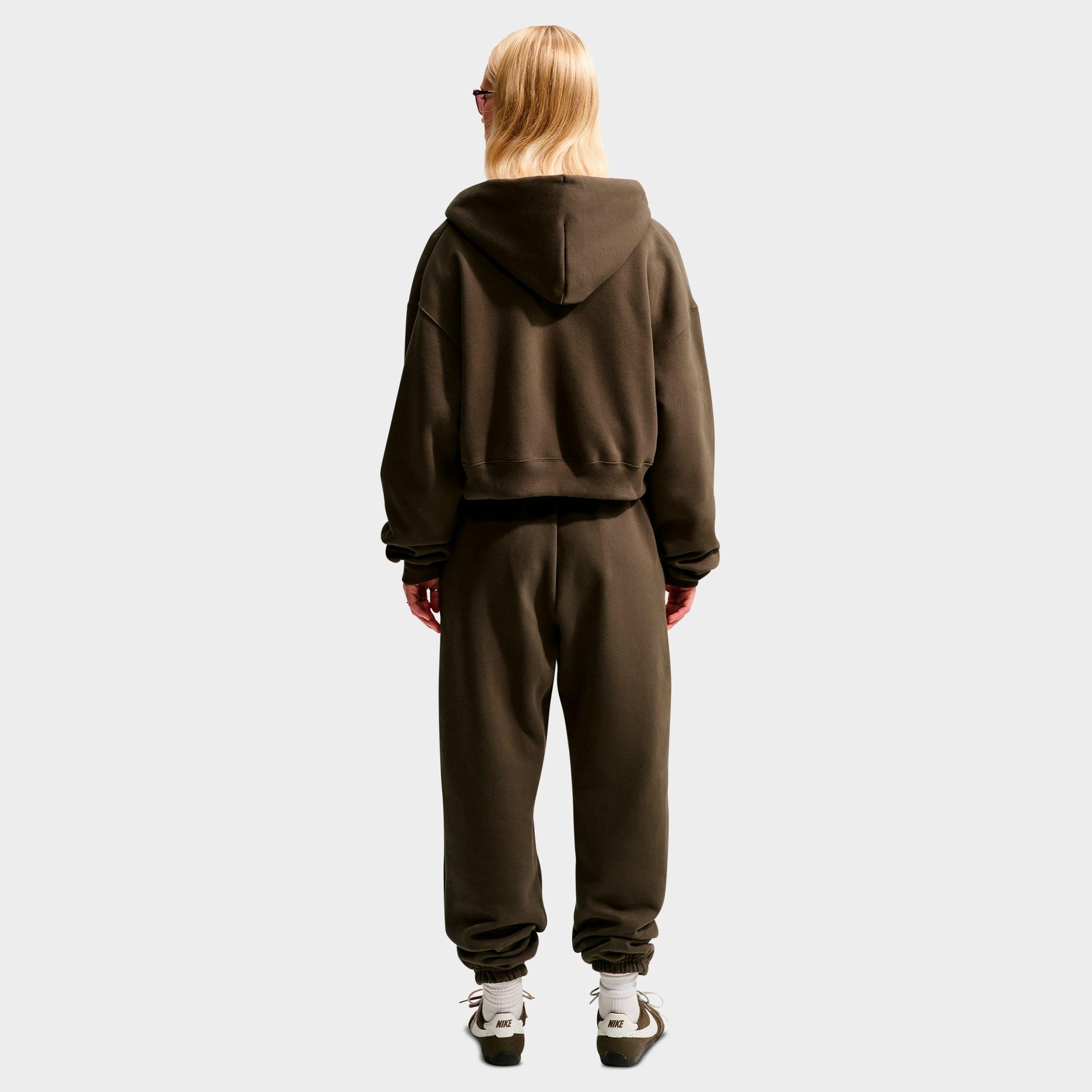 Women's Nithtke Studio Fleece Medium-Weight Oversized Cropped Full-Zip Hoodie - Dark Hazel/Sail