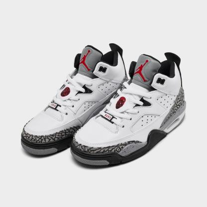Big Kids' Air Jordan Son of Mars Low Casual Shoes - White/Varsity Red/Light Smoke Grey/True Blue - view 2