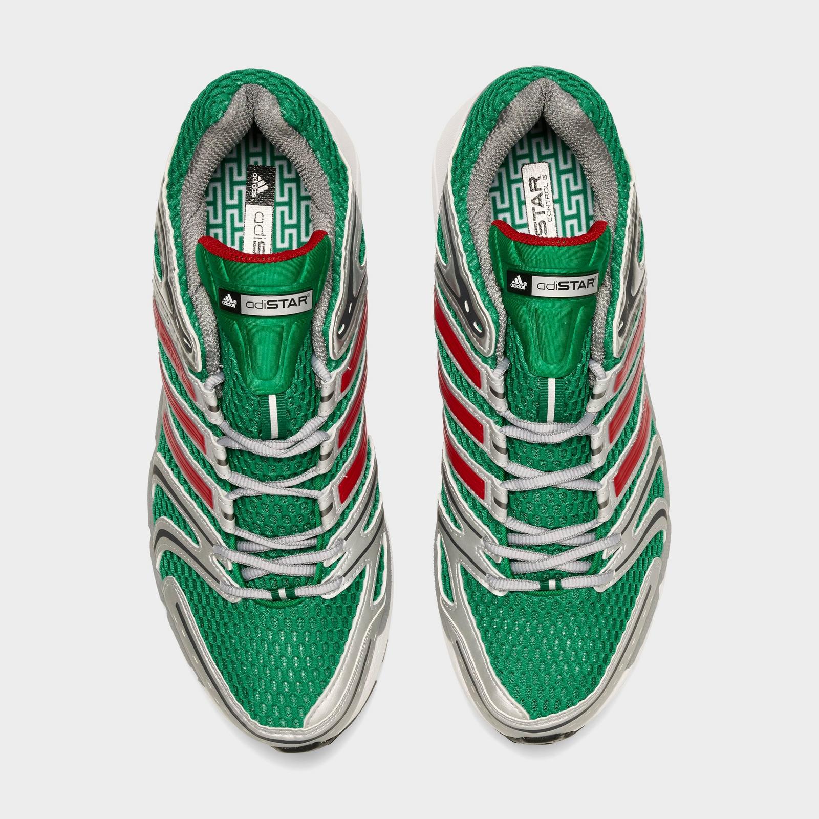 Men's adidas Adistar Control 5 Casual Shoes - Bold Green/Better Scarlet/Core Black - view 5