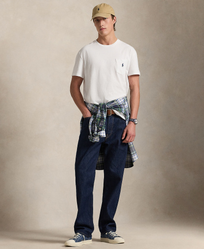 Polo Ralph Lauren Men's Classic-Fit Crewneck Pocket T-Shirt - White