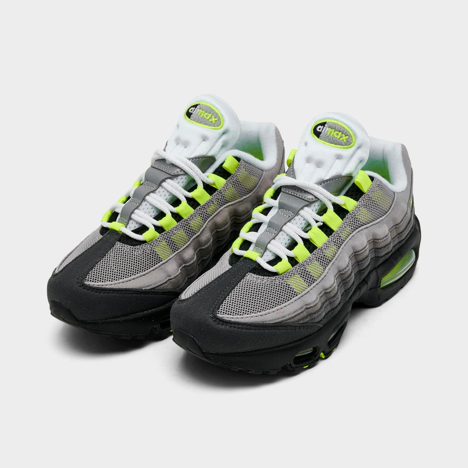 Big Kids' Nike Air Max 95 Big Bubble Casual Shoes - Black/Neon Yellow/Anthracite/Light Graphite