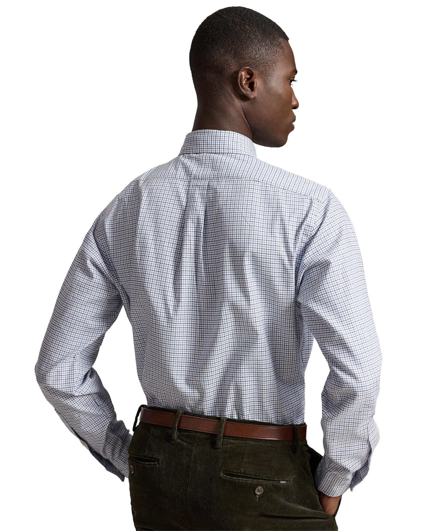 Polo Ralph Lauren Men's Classic-Fit Performance Oxford Shirt - 7372A White Blue Multi