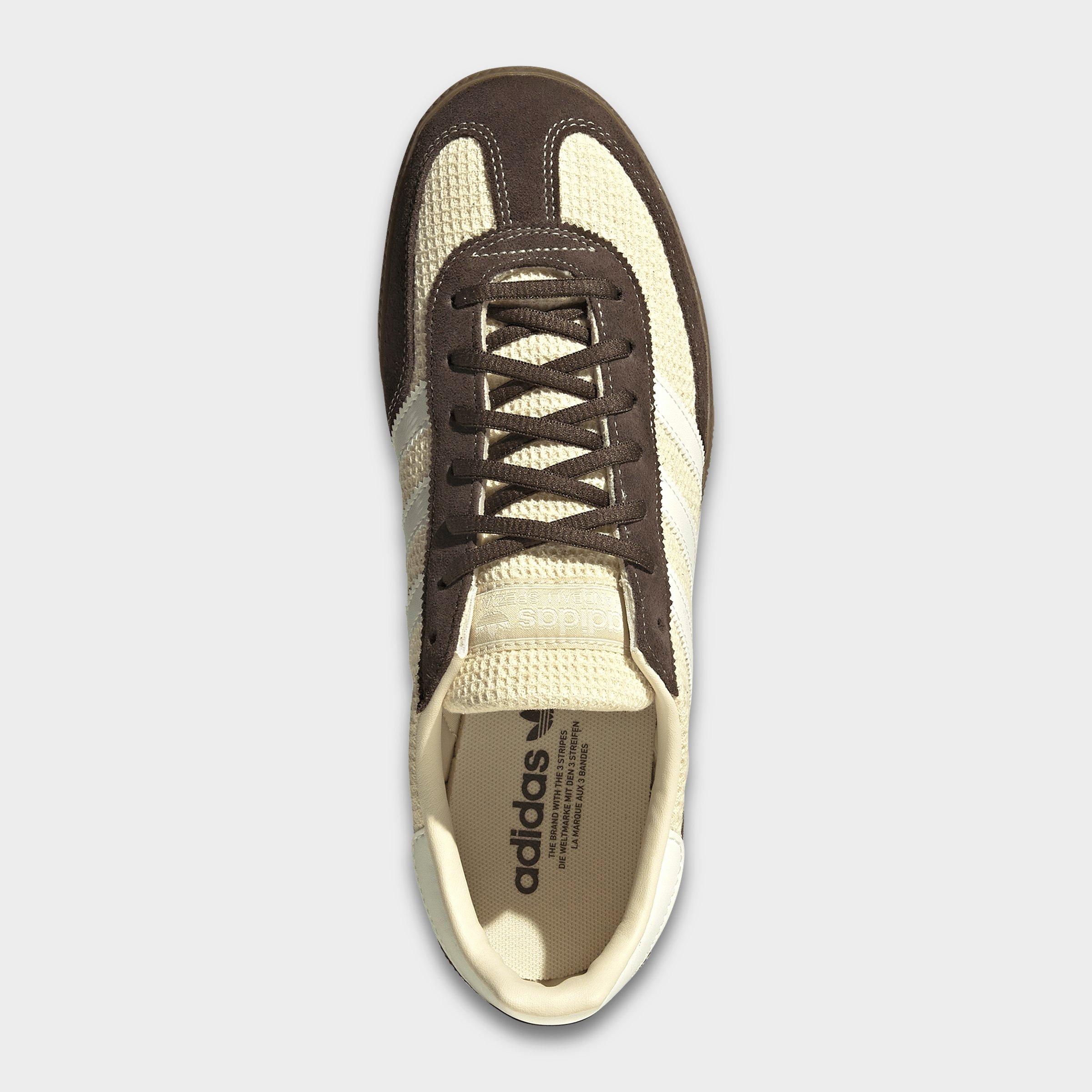 Men's adidas Originals Handball Spezial Casual Shoes - Part 4 - Warm Vanilla/Off White/Dark Brown - Top view