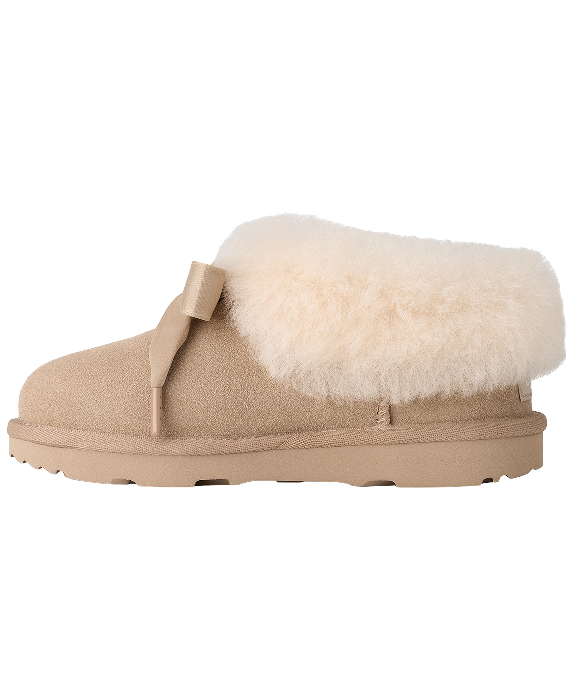 UGG® Kids' Bailey Bow Round Toe Slippers - Sand