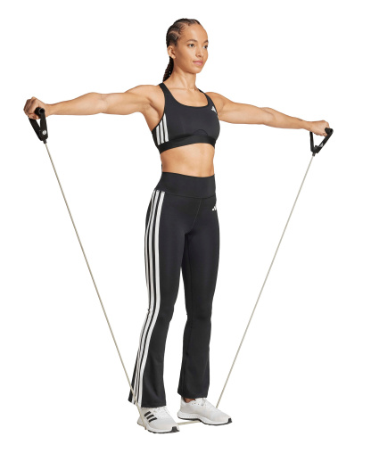 adidas Women's Optime Essentials 3-Stripes Flared Leggings - Black/White