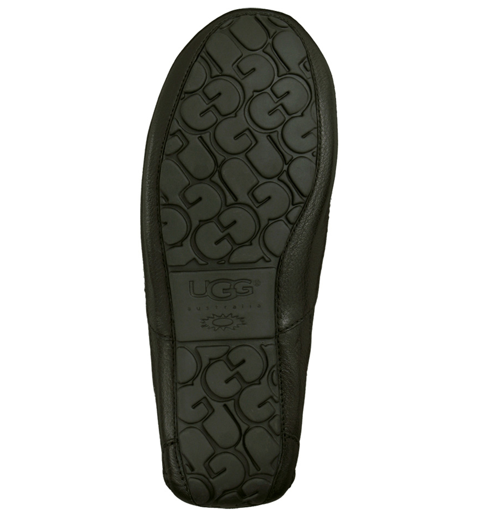 UGG® Men's Ascot Leather Moccasin Slippers - Black