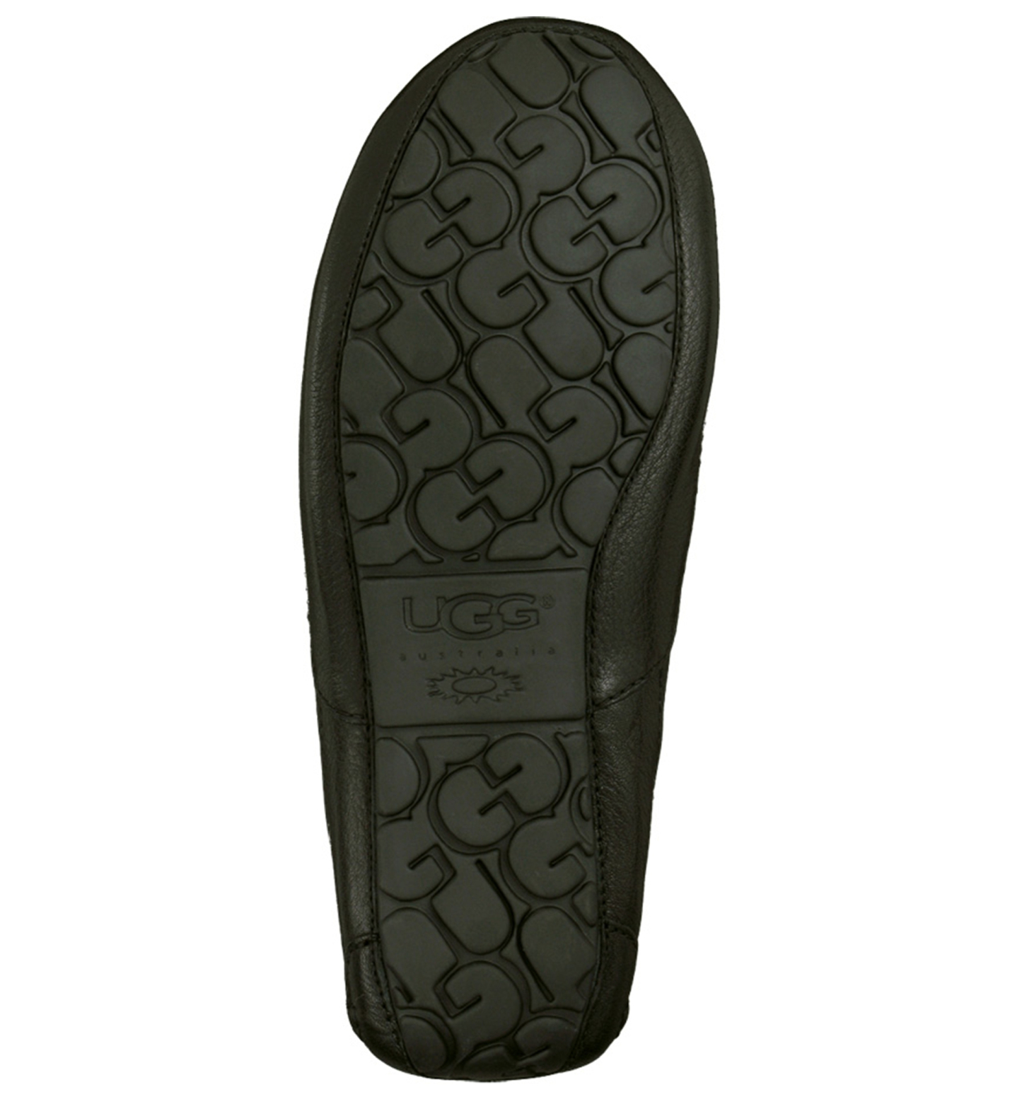 UGG® Men's Ascot Leather Moccasin Slippers - Black