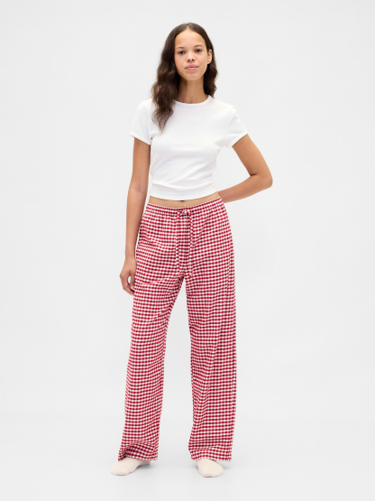 Adult Softest Flannel PJ Pants - Red gingham print