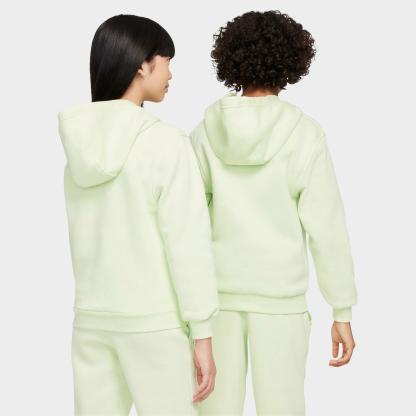 Big Kids' Nithtke Sportswear Club Fleece Pullover Hoodie - Lime Ice/White