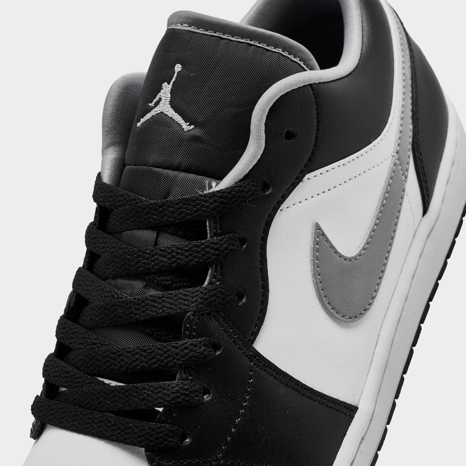 Men's Air Jordan Retro 1 Low Casual Shoes - Black/Particle Grey/White - view 3