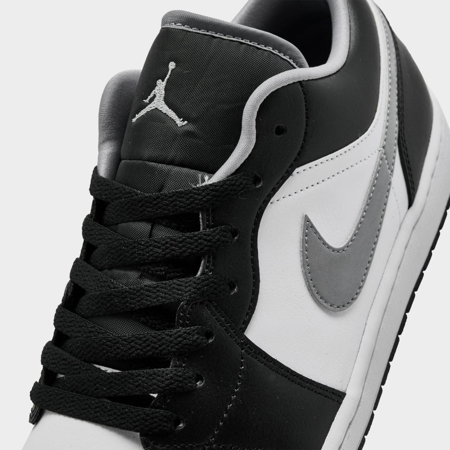 Men's Air Jordan Retro 1 Low Casual Shoes - Black/Particle Grey/White - view 3