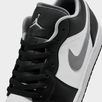 Men's Air Jordan Retro 1 Low Casual Shoes - Black/Particle Grey/White - view 3