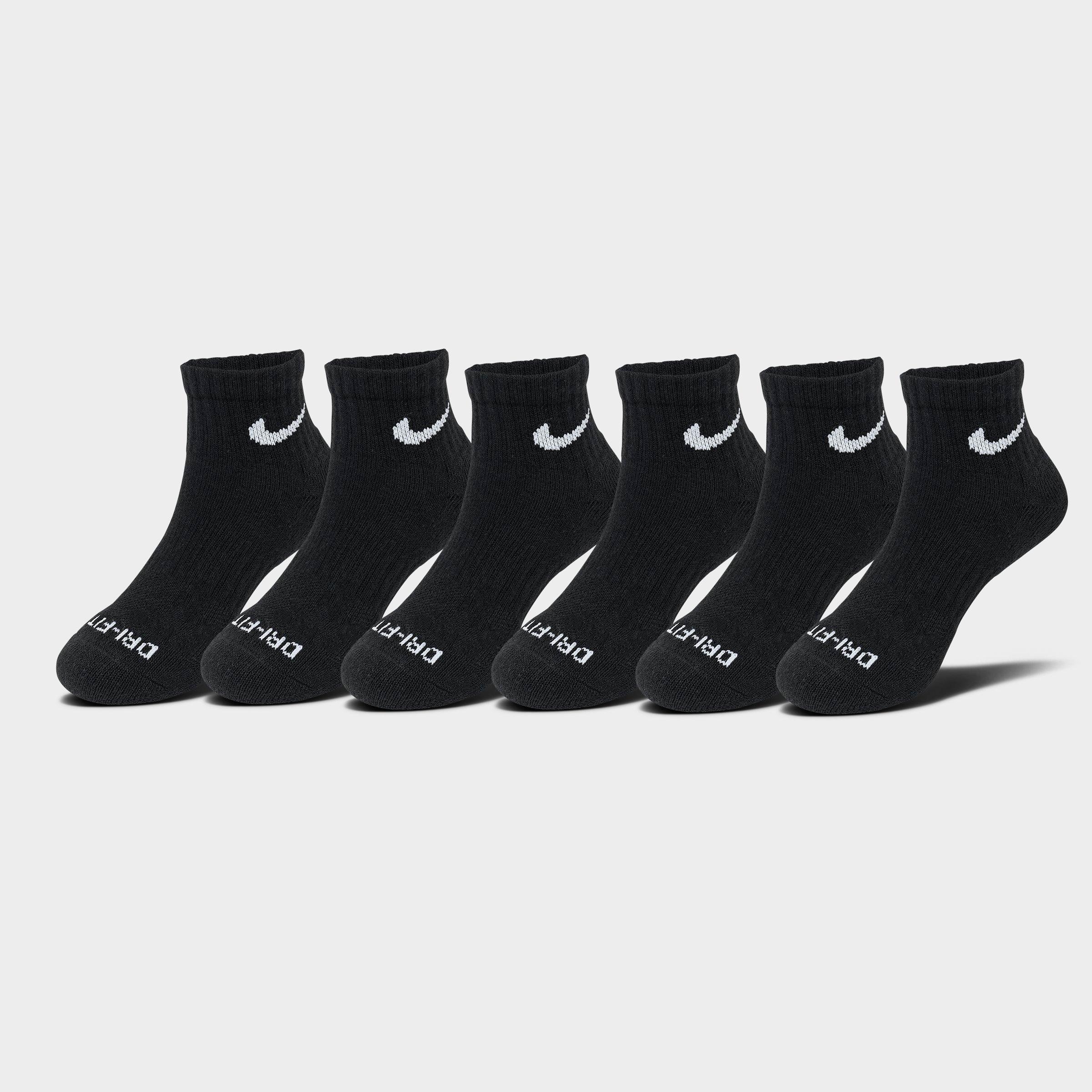 Little Kids' Nithtke Dri-FIT Ankle Socks (6-Pack) - Black