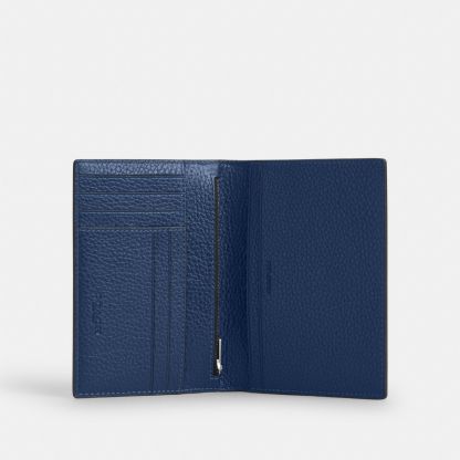 Passport Card Case With Car Print - Silver/Deep Blue Multi - view 2
