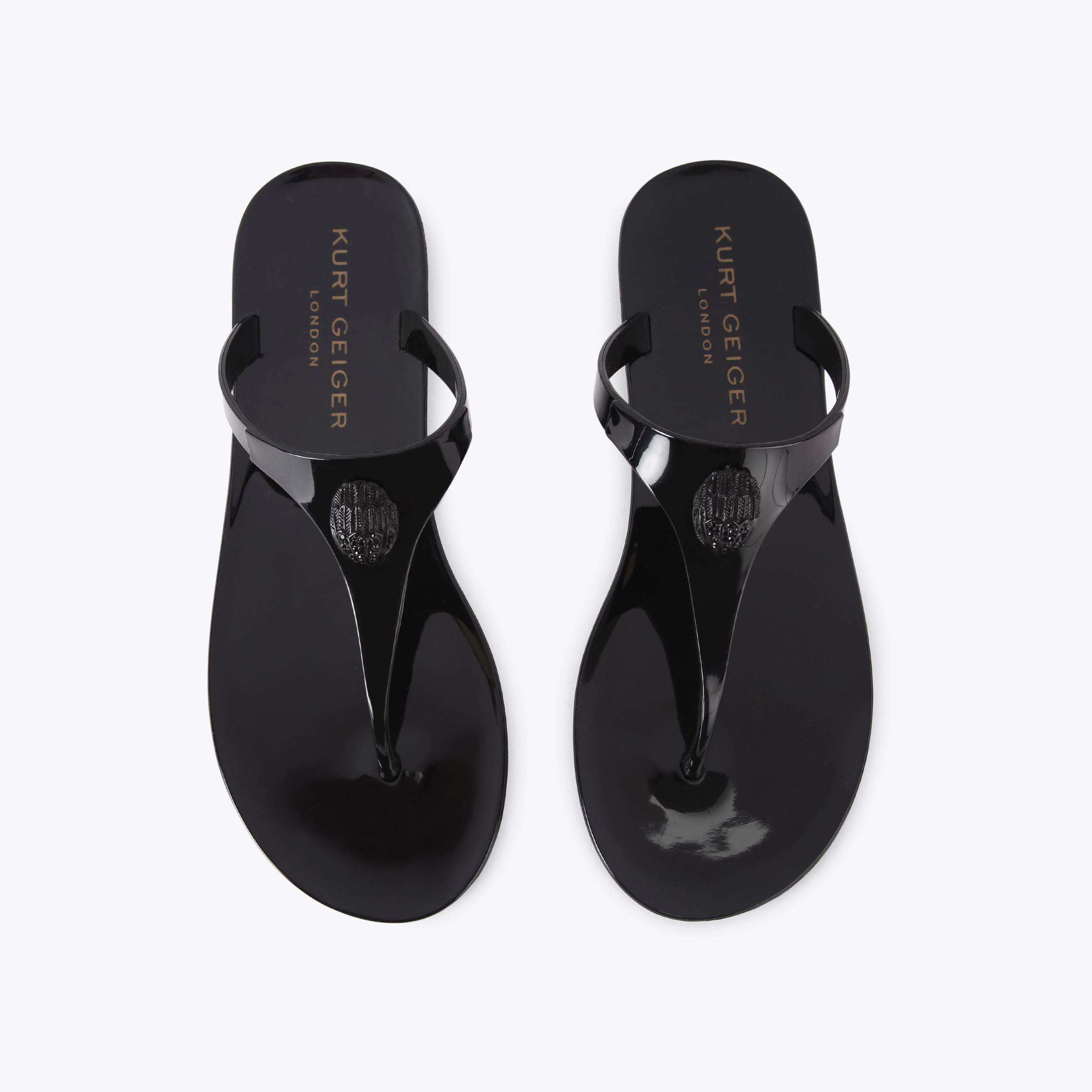 Kurt Geiger London Maddison T-bar Drench Sandal - Black - view 3