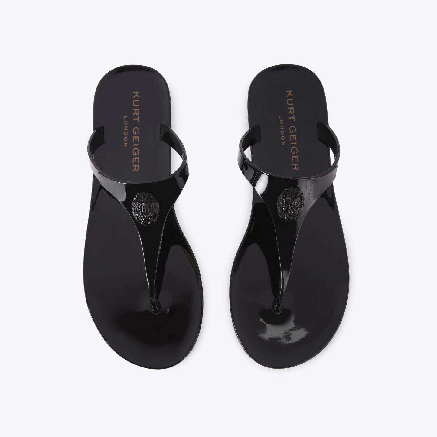 Kurt Geiger London Maddison T-bar Drench Sandal - Black - view 3