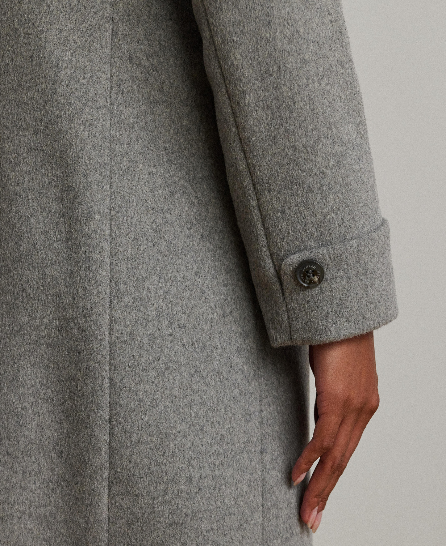 Lauren Ralph Lauren Women's Single-Breasted Walker Coat, Created for Macy's - Light Heather