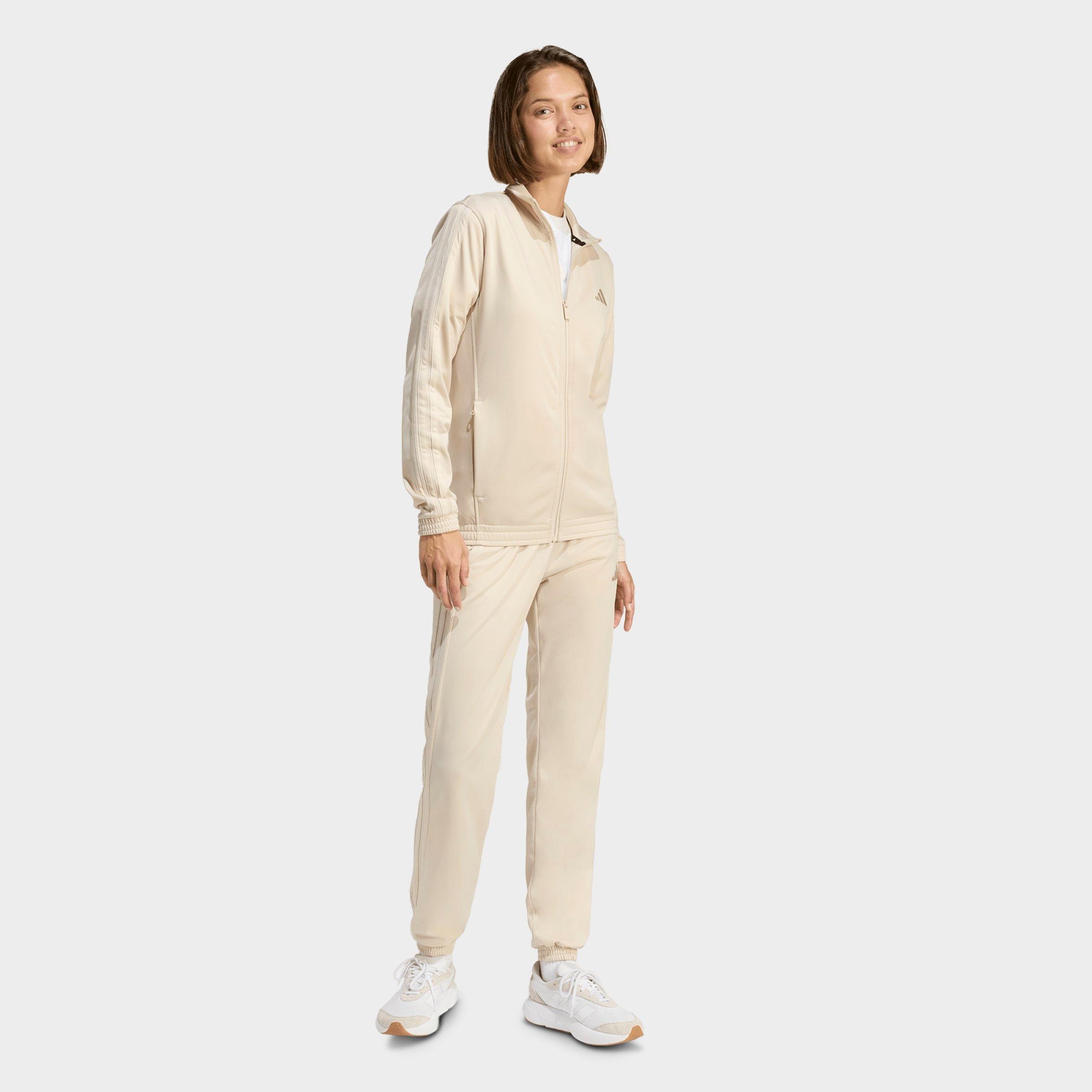 Women's adidas Essentials DAYREADY Tricot Tracksuit Pants - Beige/Crystal Linen