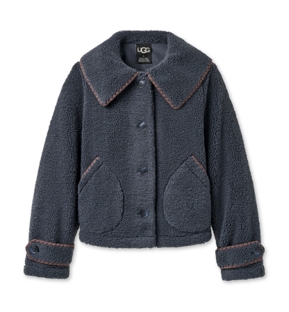 UGG Women's Nikia Relaxed-Fit Collared Neck Jacket - Eve Blue