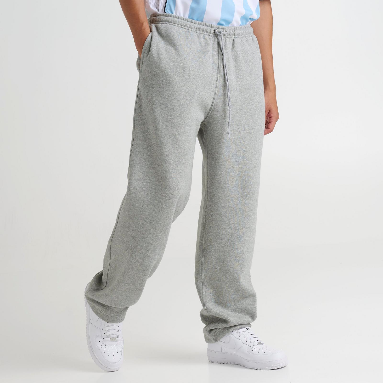 Men's Nike Sportswear Club Fleece Bungee Jogger Pants - Dark Grey Heather/Light Smoke Grey/White