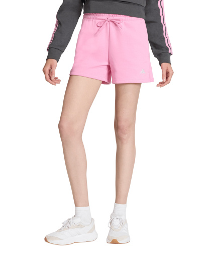 adidas Women's Essentials Small Logo Fleece Shorts - St Tropic Bloom
