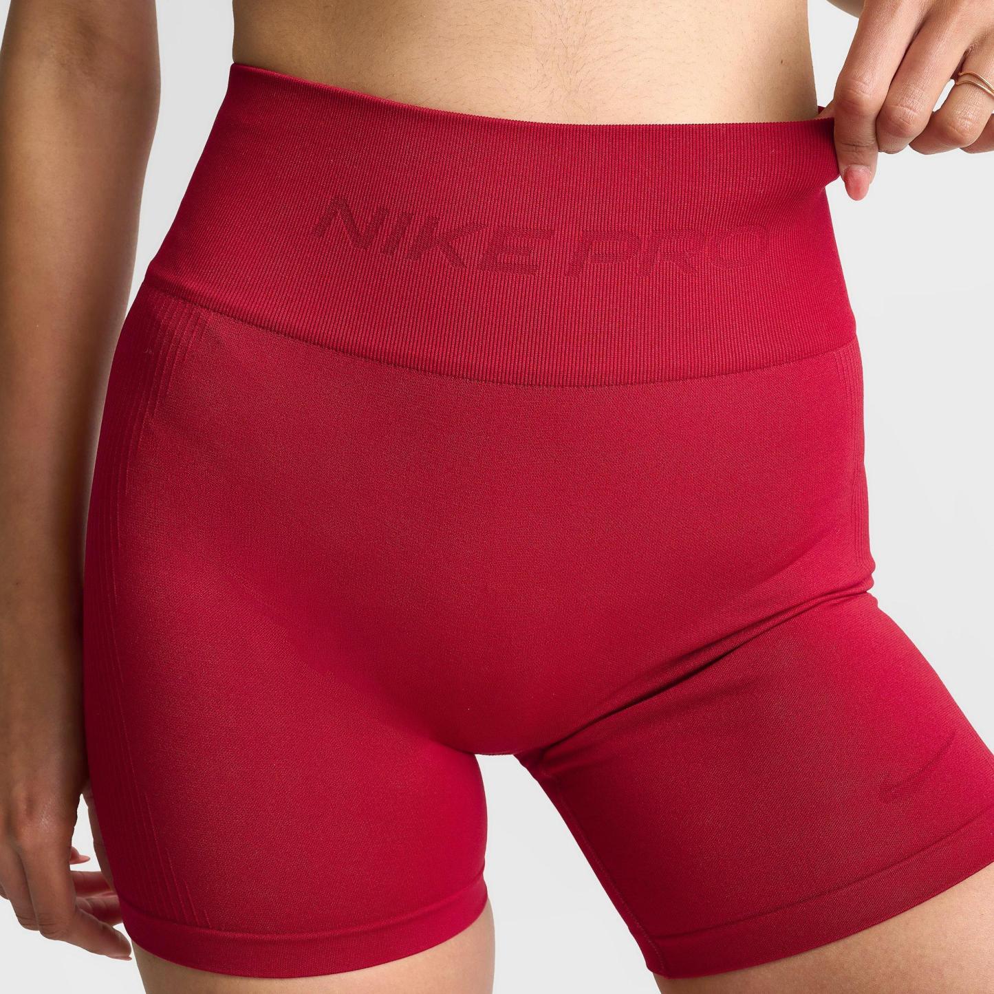 Women's Nithtke Pro Seamless Dri-FIT High-Waisted 5" Biker Shorts - Tough Red