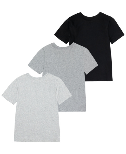 Polo Ralph Lauren Boys' 8-20 Crewneck Undershirts, 3-Pack - Black Andover Heather