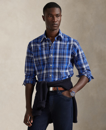 Polo Ralph Lauren Men's Classic-Fit Plaid Performance Shirt - Blue Multi