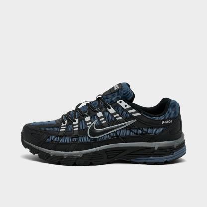 Men's Nithtke P-6000 Casual Shoes - Part 3 - Diffused Blue/Cool Grey/Metallic Silver/Black - Left shoe facing left. Outside of the shoe.