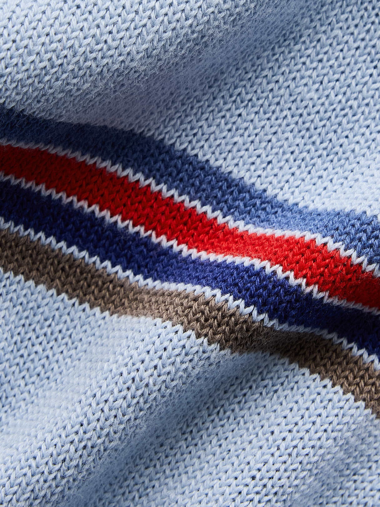 100% Cotton Relaxed Polo Sweater - Sail blue