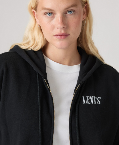 Levi's Women's Graphic Everyday Zip-Up Hoodie - HOODIE DREAMY BUTTERFLY ANTHRACITE