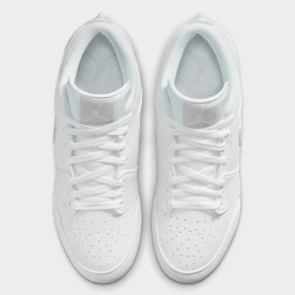 Men's Jordan 1 Low TD Football Cleats - White/White/Grey Fog - view 5