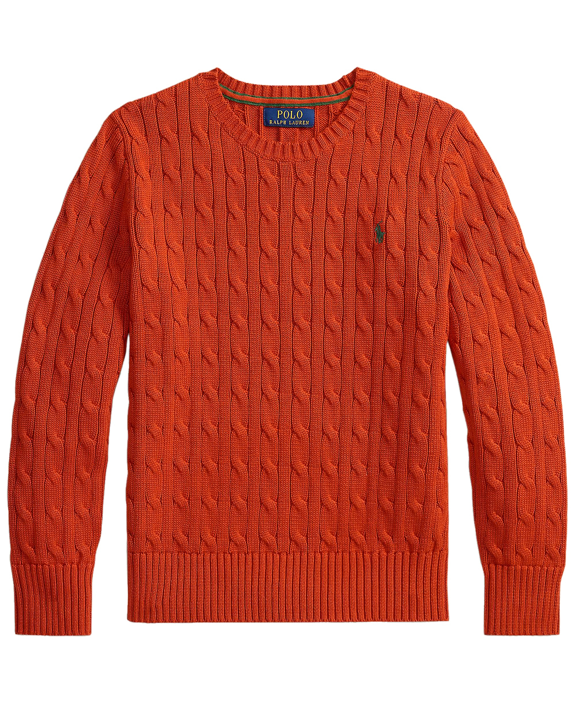 Polo Ralph Lauren Boys' 8-20 Cable-Knit Cotton Sweater - Varsity Orange
