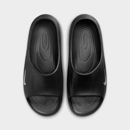 Men's Nithtke ReactX Rejuven8 Slide Sandals - Black/Gamma Blue/Metallic Silver - Top view