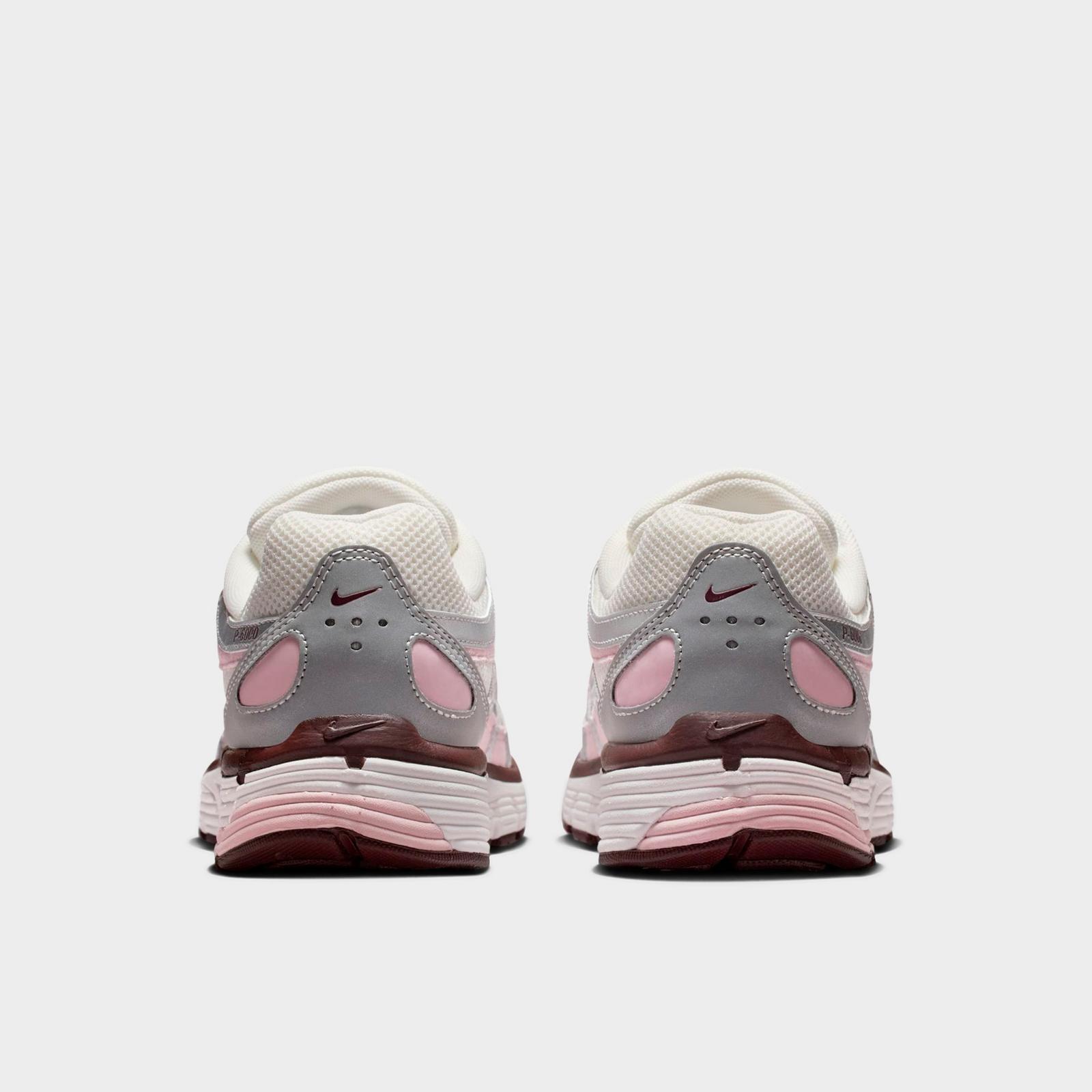 Women's Nike P-6000 Casual Shoes - Summit White/Metallic Silver/Burgundy Crush/Plum Chalk