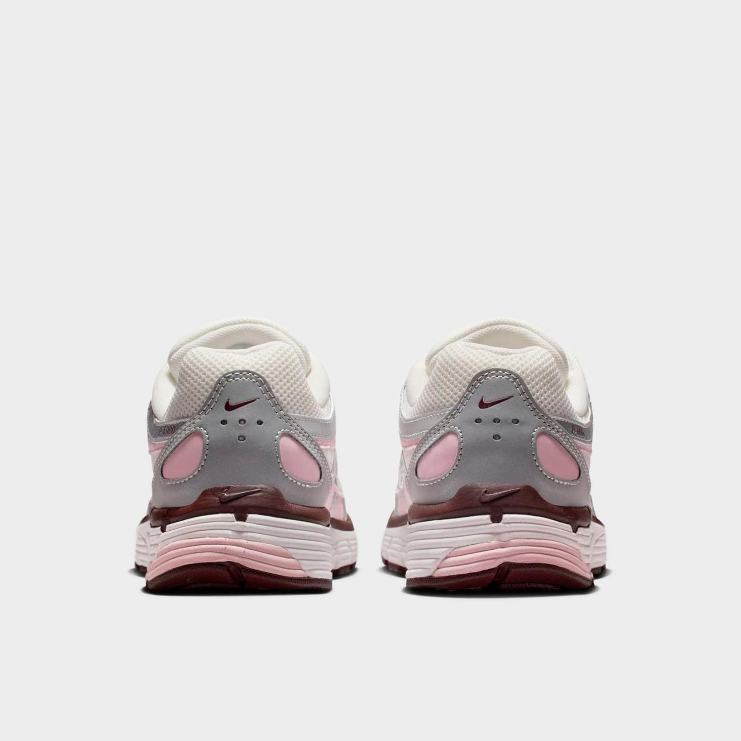 Women's Nike P-6000 Casual Shoes - Summit White/Metallic Silver/Burgundy Crush/Plum Chalk