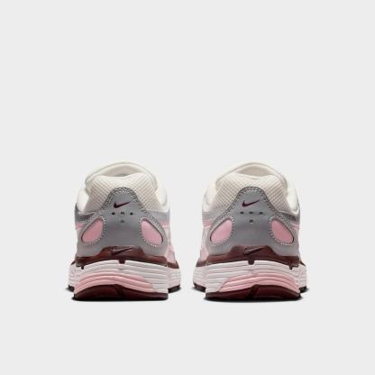 Women's Nike P-6000 Casual Shoes - Summit White/Metallic Silver/Burgundy Crush/Plum Chalk