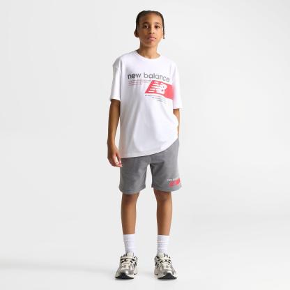 Big Kids' New Balance Players French Terry Shorts - Slate Grey - view 2