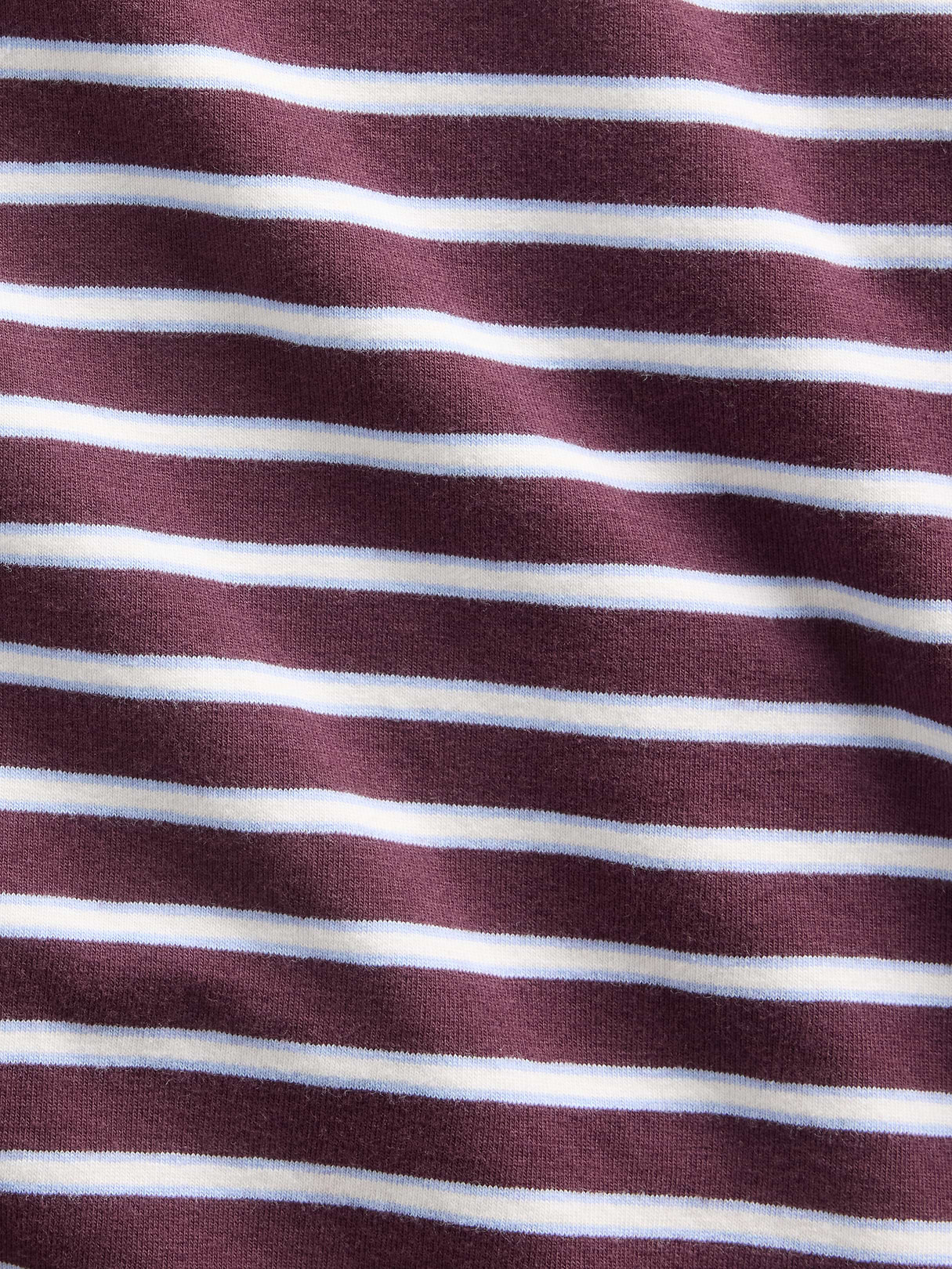 CloseKnit Jersey T-Shirt - Purple burgundy & blue stripe