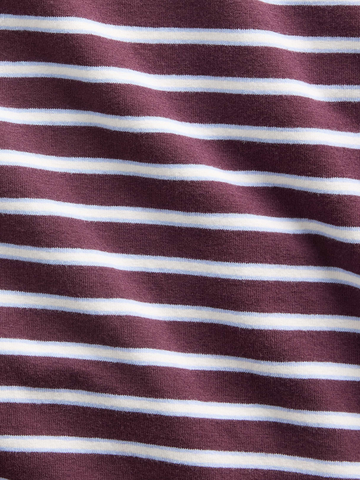 CloseKnit Jersey T-Shirt - Purple burgundy & blue stripe