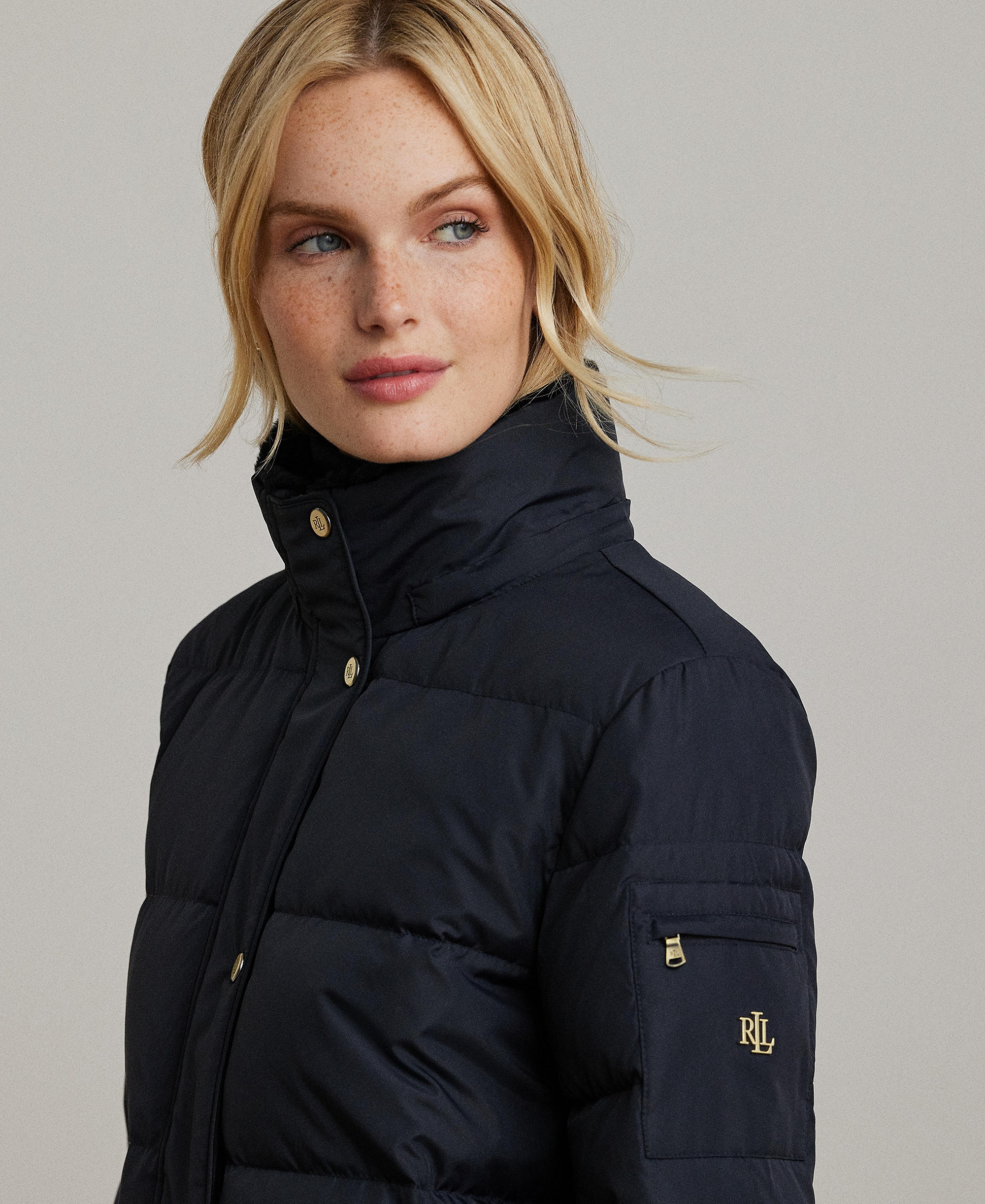 Lauren Ralph Lauren Women's Faux-Fur Hooded Puffer Coat - Dark Navy