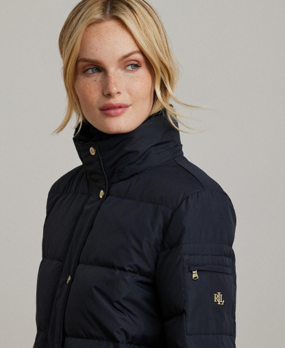 Lauren Ralph Lauren Women's Faux-Fur Hooded Puffer Coat - Dark Navy
