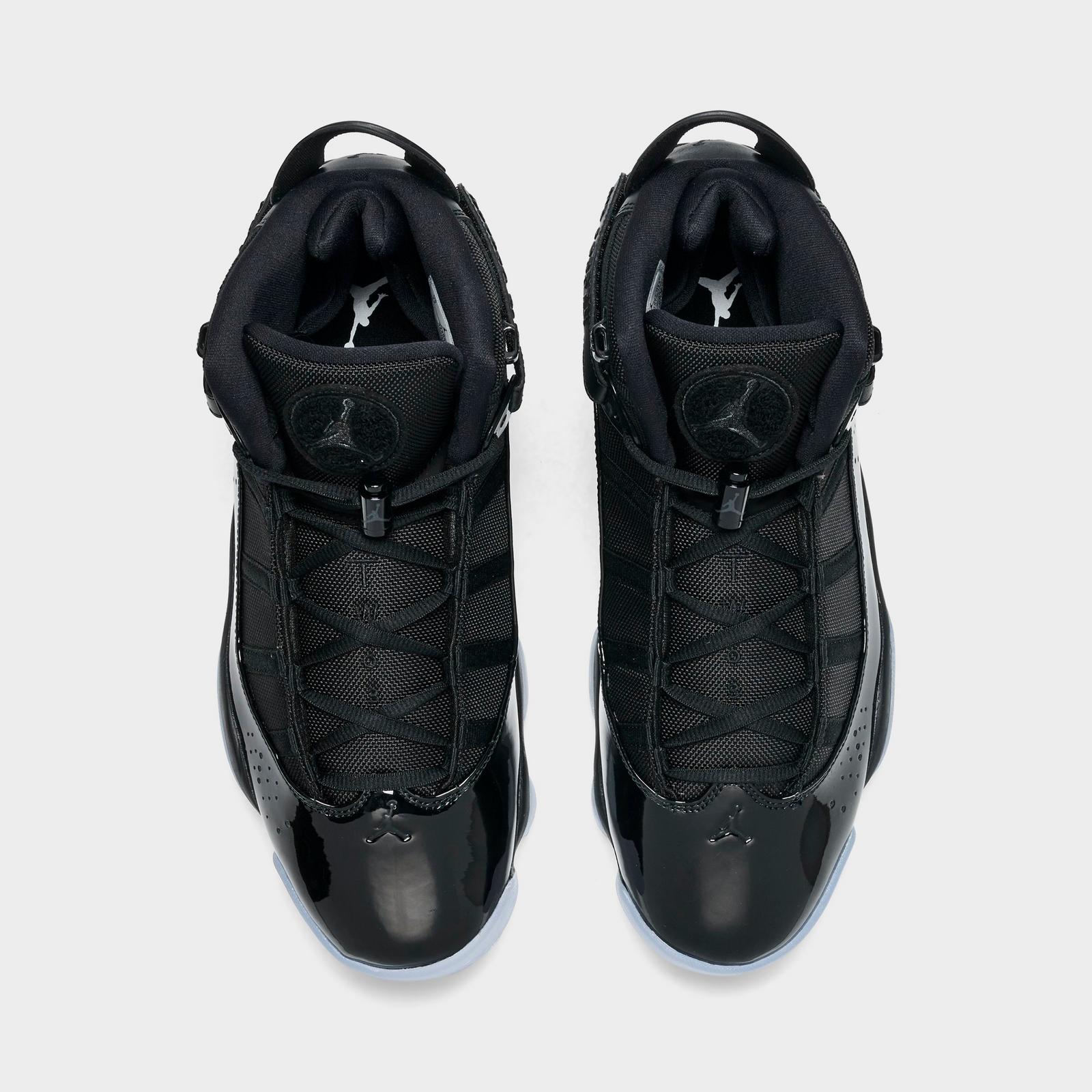 Men's Air Jordan 6 Rings Basketball Shoes - Black/White/Black - view 5